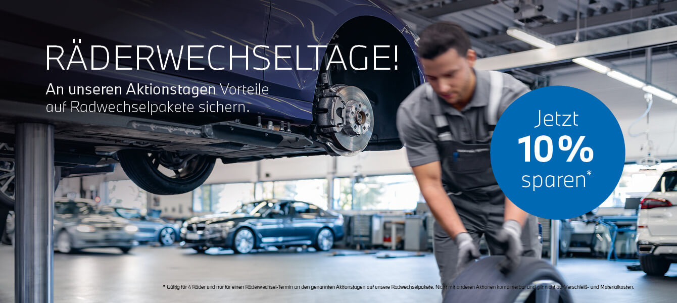 BMW Service Räderwechsel Aktion - 10% auf Radwechselpakete an den Aktionstagen.